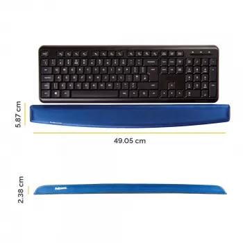 Fellowes 9178401 poggiapolsi in gel, poliuretano blu