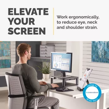 Fellowes Premium Monitor Riser grafite, autoportante, 36 kg, 53,3 cm (21