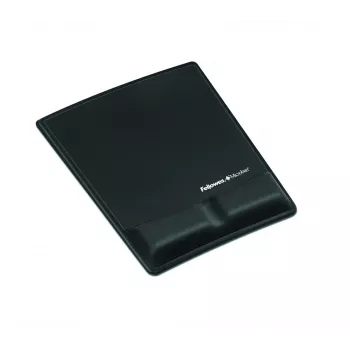 Fellowes poggiapolsi per tappetino mouse - tappetino mouse Health-V con protezione antibatterica - tappetino mouse ergonomico per computer, laptop, home office - nero
