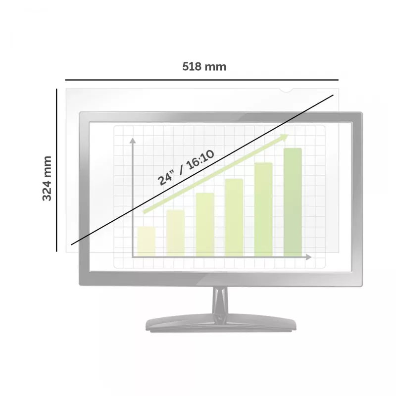 Fellowes PrivaScreen 61 cm (24 pollici) filtro privacy per monitor senza cornice