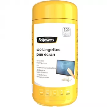 Fellowes 100 Screen Cleaning, salviette umidificate per la pulizia dei dispositivi, LCD/TFT/Plasma, multicolore, 82 mm, 82 mm, 170 mm