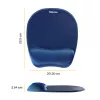 Fellowes tappetino mouse/poggiapolsi in memory foam zaffiro