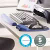Fellowes tappetino mouse/poggiapolsi in memory foam zaffiro