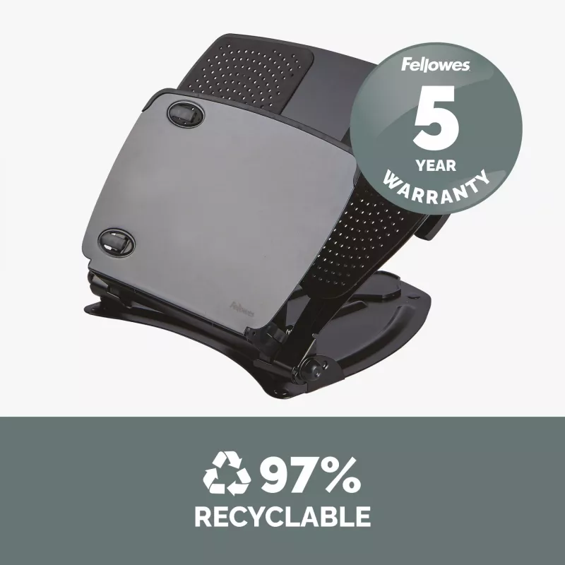 Fellowes Professional Series postazione per laptop, nero, metallo, 85 - 245 mm, 400 mm, 58 mm, 341 mm
