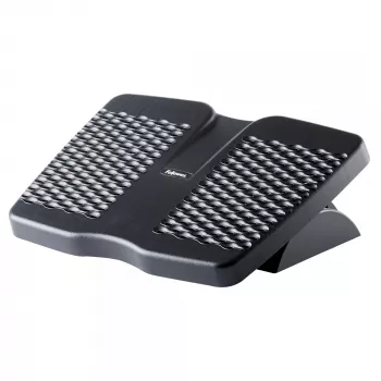 Fellowes poggiapiedi sotto la scrivania – Refresh poggiapiedi ergonomico con 2 regolazioni in altezza e superficie massaggiante – Poggiapiedi per ufficio e casa – Nero