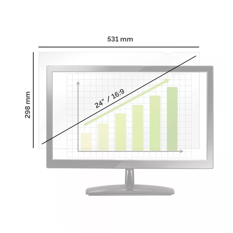 Fellowes PrivaScreen 61 cm (24 pollici) filtro privacy per monitor senza cornice