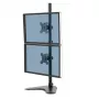 Fellowes Seasa Braccio per monitor Dual Stacking - Supporto monitor freestanding per schermi da 8 KG 32 pollici - Braccio monitor regolabile ergonomicamente - Inclinazione 45° Rotazione 120° Rotazione 360°, VESA 75 x 75/100 x 100 - nero