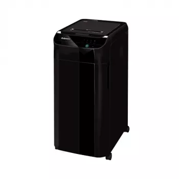Fellowes Distruggidocumenti 350 fogli alimentazione automatica taglio a particelle Distruggidocumenti AutoMax 350C con cestino da 68 litri alta sicurezza P4