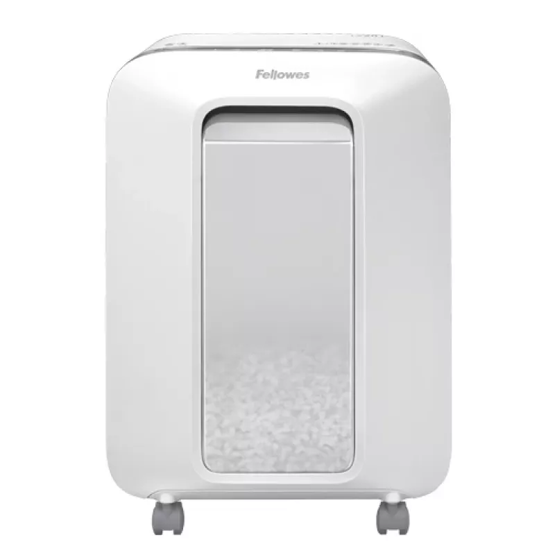 Fellowes Powershred LX201 Distruggidocumenti micro-taglio bianco, micro-taglio, 23 cm, 2 x 12 mm, 22 L, Touch, 4 ruote
