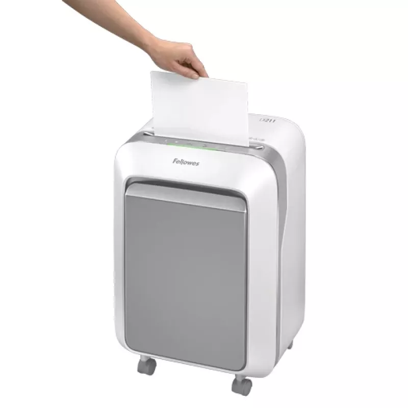 Fellowes LX Series Powershred LX21 Distruggidocumenti micro-taglio grigio, bianco