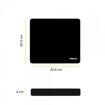 Fellowes Earth Series Tappetino per mouse - nero, nero, tinta unita, base antiscivolo