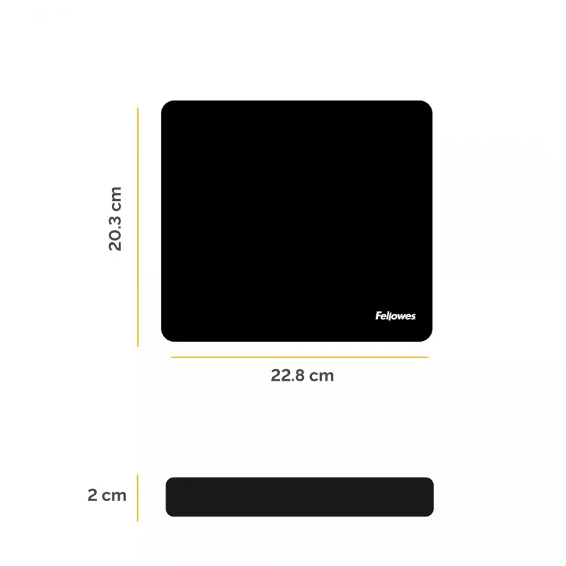 Fellowes Earth Series Tappetino per mouse - nero, nero, tinta unita, base antiscivolo