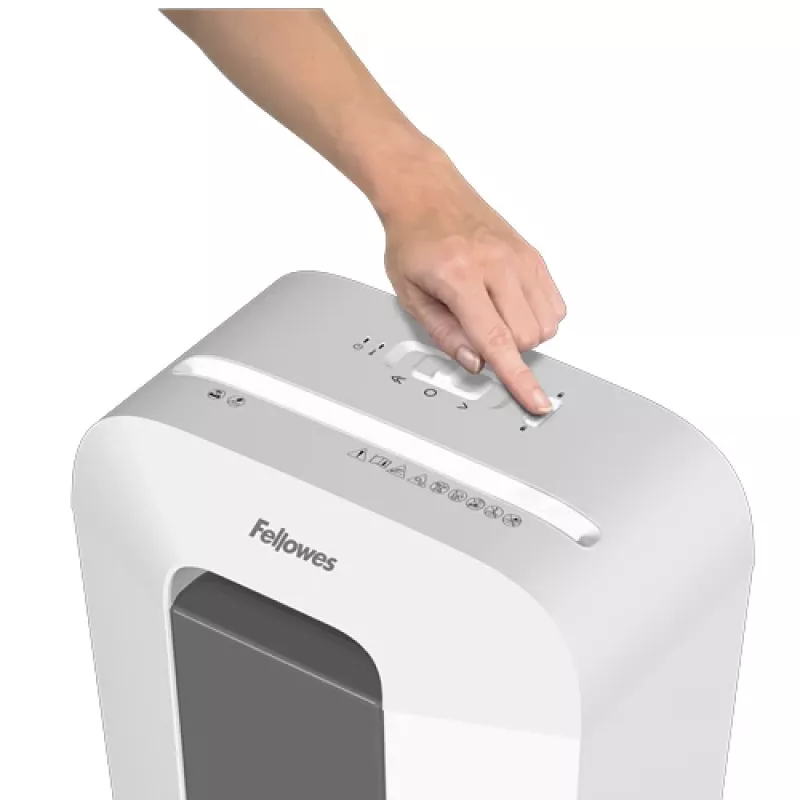 Fellowes LX Series Powershred LX50 (bianco) Distruggidocumenti a taglio particellare – blocco di sicurezza brevettato