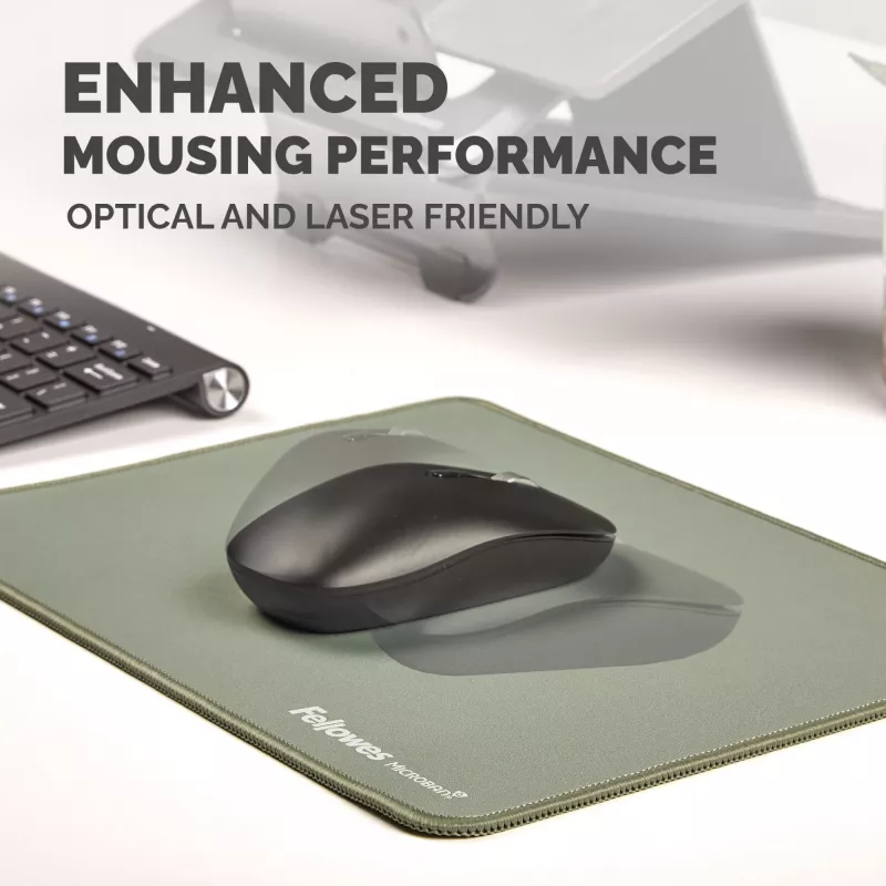 Fellowes Breyta (New) XL Tappetino per mouse Sage, Sage, monocolore, base antiscivolo