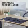 Fellowes Tappetino da scrivania per computer con base antiscivolo, Breyta tappetino da scrivania con protezione antibatterica, nero