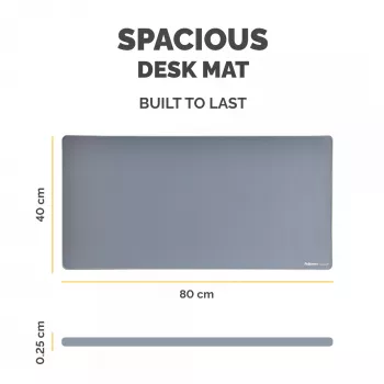 Fellowes Tappetino da scrivania per computer con base antiscivolo Breyta tappetino da scrivania con protezione antibatterica Marine