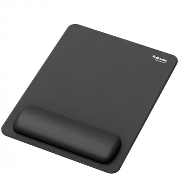 Fellowes Breyta XL Tappetino per mouse poggiapolsi XL tappetino per mouse poggiapolsi con protezione antibatterica tappetino per mouse ergonomico nero