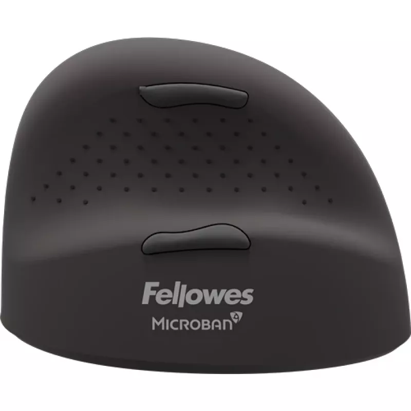 Fellowes Breyta Plus+ Mouse verticale – piccolo, destrimani, design verticale, ottico, Bluetooth + USB-C, 2400 DPI, nero