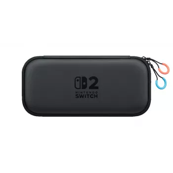 Nintendo Switch 2 custodia da trasporto e protezione display, custodia rigida, Nintendo, nero, Nintendo Switch 2, cerniera, 142 mm