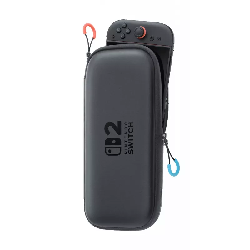 Nintendo Switch 2 custodia da trasporto e protezione display, custodia rigida, Nintendo, nero, Nintendo Switch 2, cerniera, 142 mm