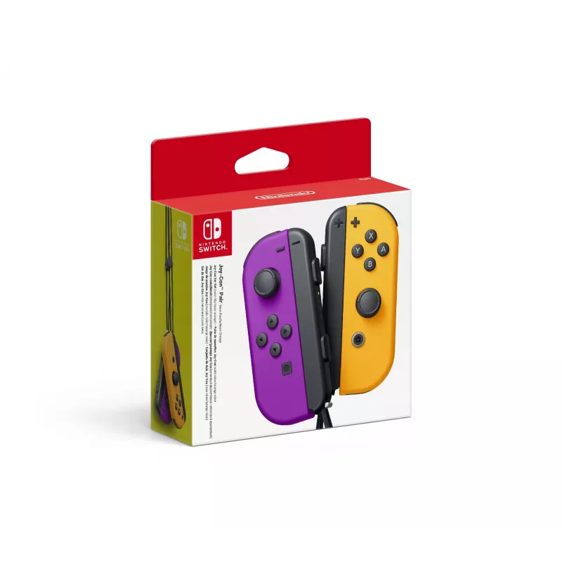 Gamepad NINTENDO Joy-Con wireless Bluetooth per Nintendo Switch — nero/arancione/viola, analogico/digitale, D-pad