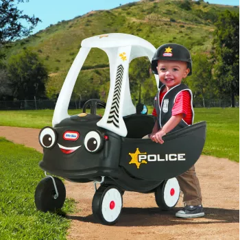 Little Tikes Tikes Patrol auto della polizia, 1,5 anni, 4 ruote, plastica, nero, bianco, batterie necessarie