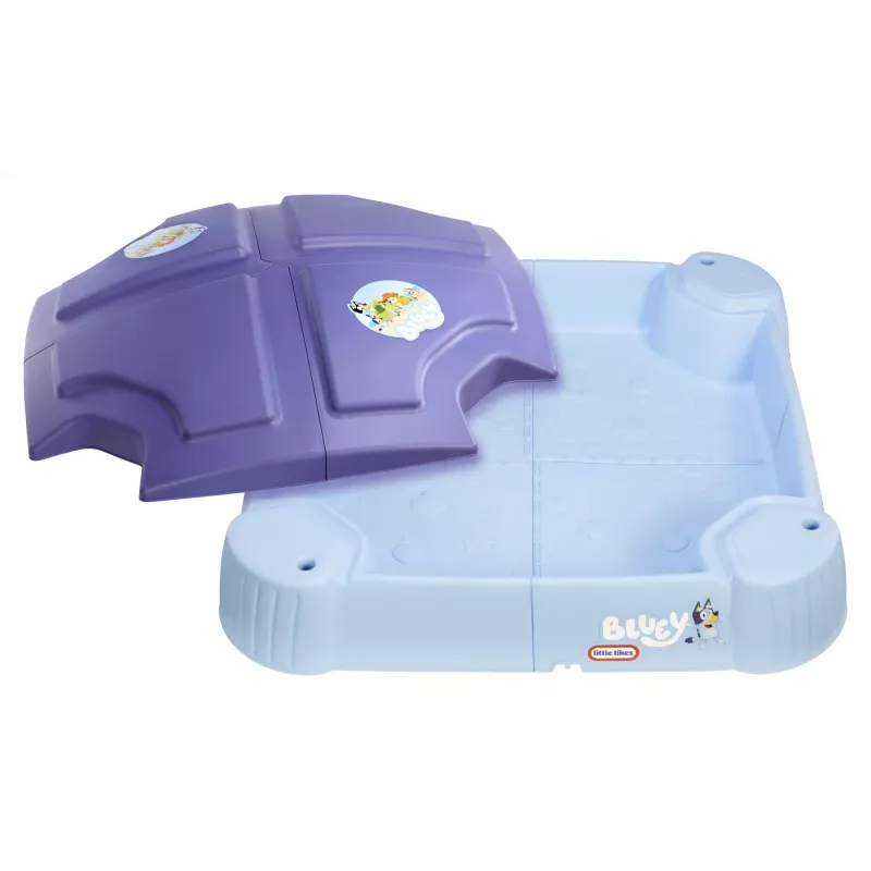 Little Tikes Bluey Beach Day sabbiera, quadrata, plastica, blu, sabbiera