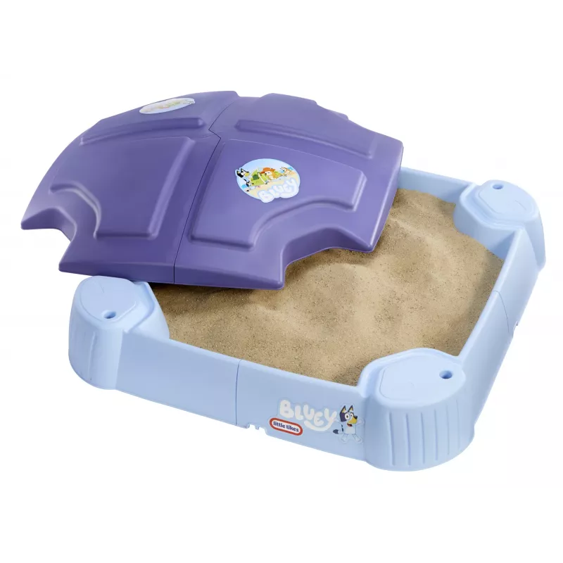 Little Tikes Bluey Beach Day sabbiera, quadrata, plastica, blu, sabbiera