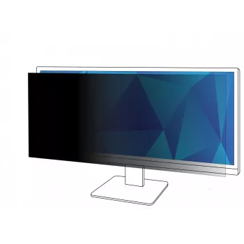 3M filtro privacy per monitor da 34 pollici, 21:9, PF340W2B, 86,4 cm (34 pollici), 21:9, monitor, filtro privacy senza cornice, lucido / opaco, antiriflesso