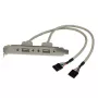 StarTech.com adattatore staffa a slot 2 porte USB A femmina, 2 x IDC, 2 x USB A, 0,286 m, argento