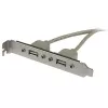 StarTech.com adattatore staffa a slot 2 porte USB A femmina, 2 x IDC, 2 x USB A, 0,286 m, argento