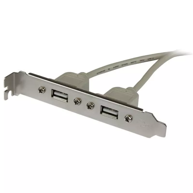 StarTech.com adattatore staffa a slot 2 porte USB A femmina, 2 x IDC, 2 x USB A, 0,286 m, argento