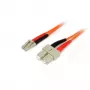 StarTech.com cavo in fibra ottica 1m - patch cord in fibra ottica multimodale duplex 50/125 - LSZH - LC/SC