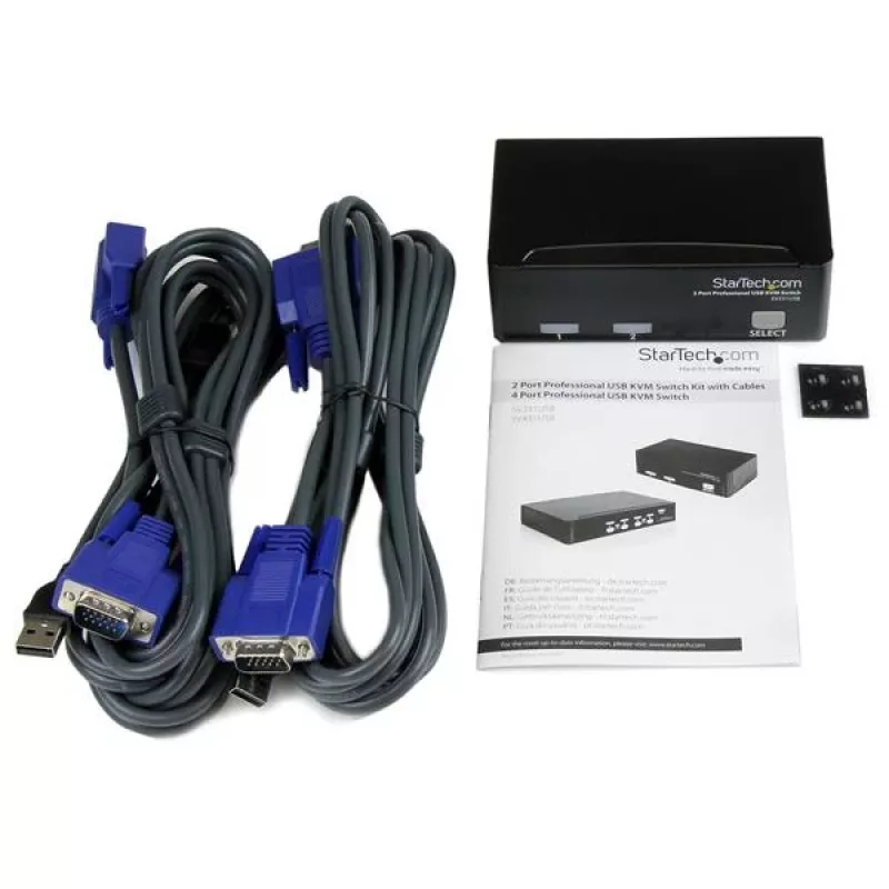 StarTech.com kit switch KVM USB professionale 2 porte con cavi