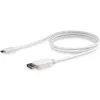StarTech.com cavo USB-C a DisplayPort 1.2 da 1 m 4K 60 Hz – cavo adattatore USB-C a DisplayPort HBR2 – cavo video da USB Type-C DP Alt Mode a monitor DP – funziona con Thunderbolt 3 – bianco