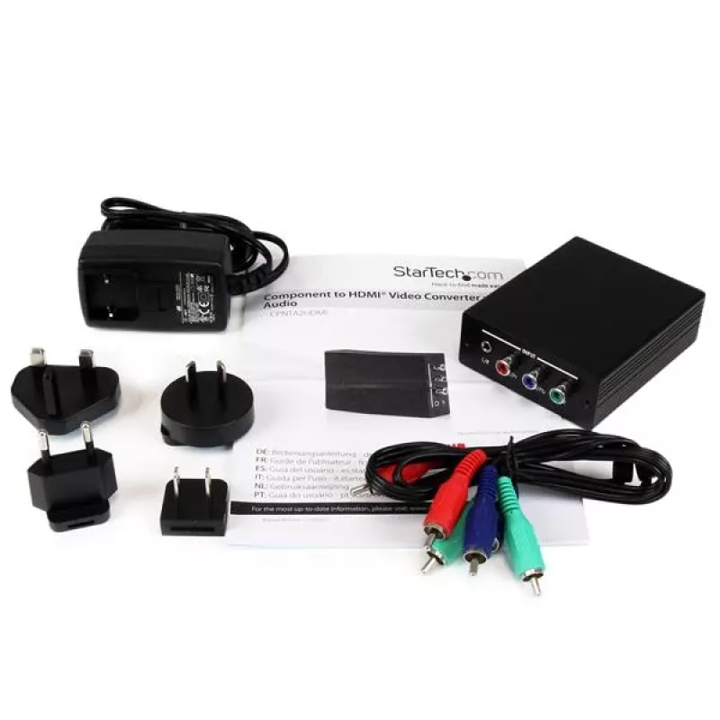 StarTech.com convertitore video Component a HDMI con audio, nero, RoHS, CE, FCC, 1080p, HDMI, 5 V, 80 mm