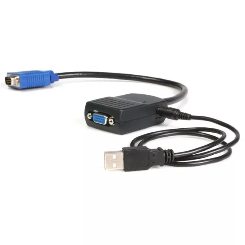 StarTech.com splitter video VGA a 2 porte – alimentato via USB, VGA, 2x VGA, 2048 x 1536 pixel, nero, plastica, 61 m