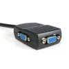 StarTech.com splitter video VGA a 2 porte – alimentato via USB, VGA, 2x VGA, 2048 x 1536 pixel, nero, plastica, 61 m