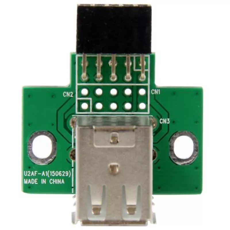 StarTech.com adattatore per header scheda madre USB a 2 porte, IDC, USB 2.0, nero, verde, acciaio inossidabile, 20 mm, 125 mm, 230 mm