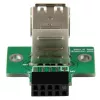 StarTech.com adattatore per header scheda madre USB a 2 porte, IDC, USB 2.0, nero, verde, acciaio inossidabile, 20 mm, 125 mm, 230 mm