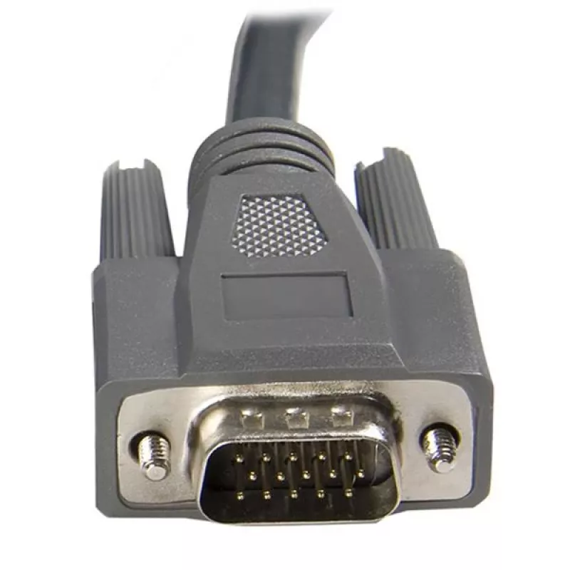 StarTech.com cavo KVM 2 in 1 USB VGA ultrasottile da 1,8 m, nero, VGA, USB A + VGA, maschio/maschio, 189 g