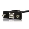 StarTech.com cavo USB panel mount da 1 ft B a B – F/M, 0,3 m, USB B, USB B, USB 2.0, 0,48 Gbit/s, nero
