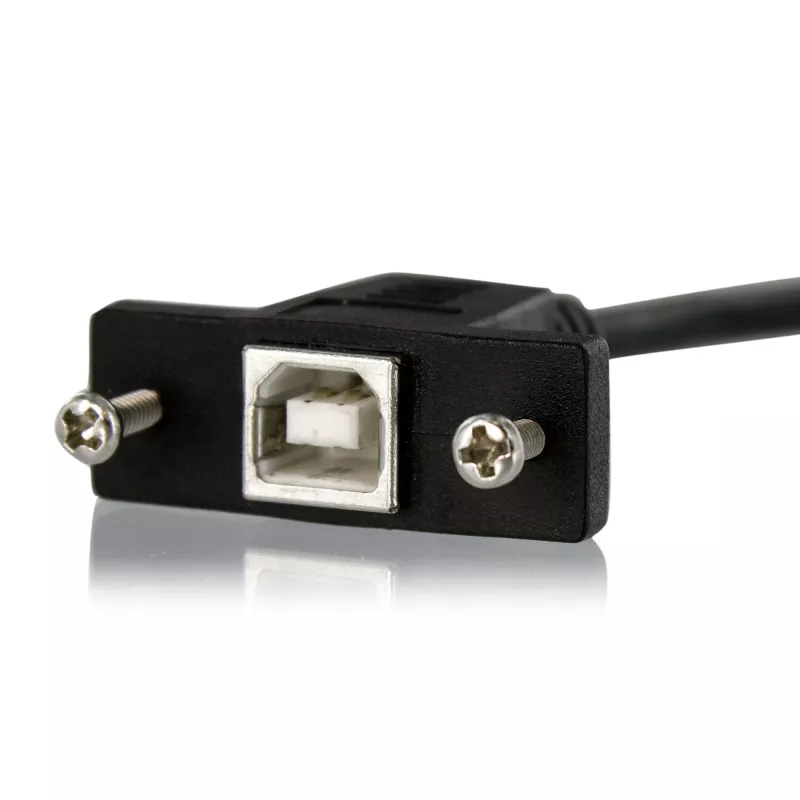 StarTech.com cavo USB panel mount da 1 ft B a B – F/M, 0,3 m, USB B, USB B, USB 2.0, 0,48 Gbit/s, nero