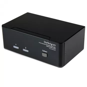 StarTech.com switch KVM USB Dual-DVI a 2 porte con audio e hub USB 2.0