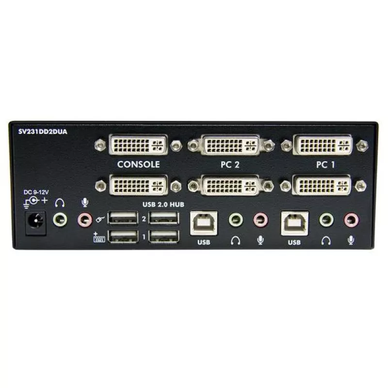 StarTech.com switch KVM USB Dual-DVI a 2 porte con audio e hub USB 2.0