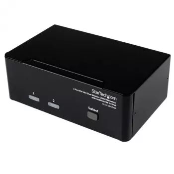 StarTech.com switch KVM DVI VGA dual monitor USB a 2 porte con audio e hub USB 2.0