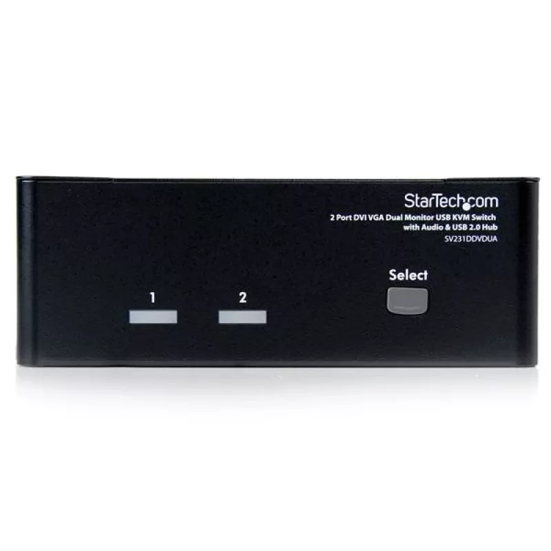 StarTech.com switch KVM DVI VGA dual monitor USB a 2 porte con audio e hub USB 2.0
