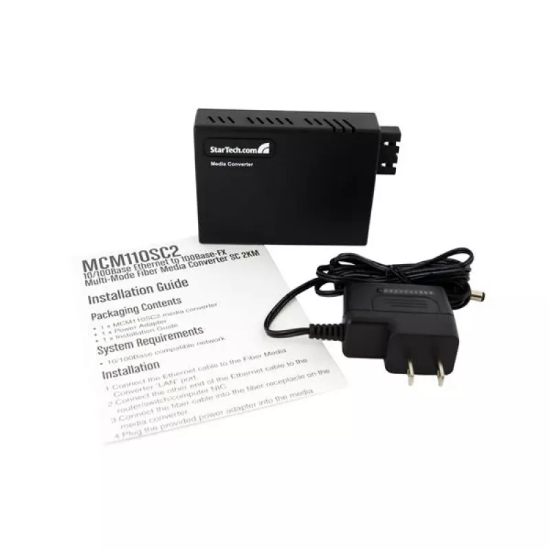 StarTech.com convertitore di media Ethernet in fibra ottica multimodale 10/100 SC 2 km