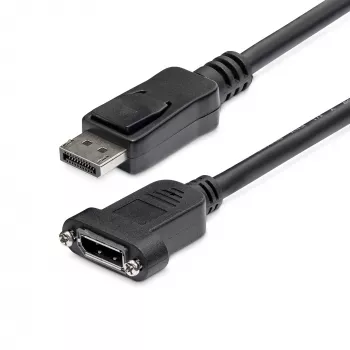 StarTech.com cavo DisplayPort panel mount da 1 m - 4K x 2K - cavo di prolunga DisplayPort 1.2 maschio a femmina - cavo di prolunga video DP con connettore DP panel mount - cavo monitor DP