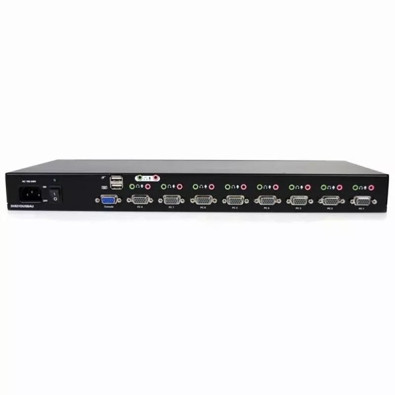 StarTech.com switch KVM USB VGA rackmount a 8 porte con audio (cavo audio incluso)